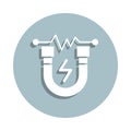Magnet, tools badge icon. Simple glyph, flat vector of genetics and bioenginnering icons for ui and ux, website or mobile
