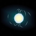 Magnetar neutron star, vector illustration