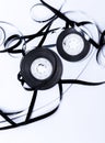 Magnetic audio tape reel Royalty Free Stock Photo