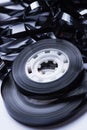 Magnetic audio tape reel Royalty Free Stock Photo