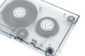 Magnetic backup computer tape isolated Royalty Free Stock Photo
