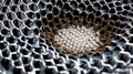 Magnetic Beauty: Exploring Macro Details of White Ferrofluid\'s Hexagonal Biogenic Structures
