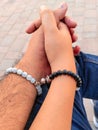 Magnetic bracelet for couples Royalty Free Stock Photo