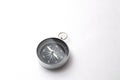 Magnetic compass isolated on white background. Royalty Free Stock Photo