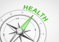 Compass on White Background, Health Concept