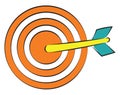 Orange dart vector or color illustration