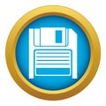 Magnetic diskette icon blue vector isolated Royalty Free Stock Photo