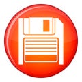 Magnetic diskette icon, flat style Royalty Free Stock Photo