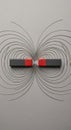 Magnetic Field Lines Around Bar Magnet Royalty Free Stock Photo