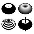 Magnetic field toroid black symbol Royalty Free Stock Photo