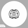 Magnetic field vector icon sign symbol Royalty Free Stock Photo