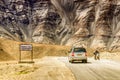 Magnetic Hill , a natural wonder at Leh, Ladakh, Jammu and Kashmir, India Royalty Free Stock Photo
