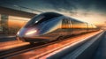 A magnetic levitation train, High-speed rail Royalty Free Stock Photo