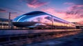 A magnetic levitation train, High-speed rail Royalty Free Stock Photo