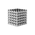 Magnetic metal balls. Cube shape. Isolated on a white background.