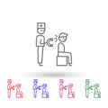 Magnetic, physiotherapy, doctor multi color icon. Simple thin line, outline of physiotherapy icons for ui and ux, website