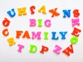 Magnetic Plastic ABC Letters Isolated. Colorful plastic English alphabet on a white  background. Royalty Free Stock Photo