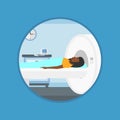 Magnetic resonance imaging vector illustration.