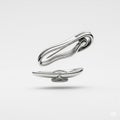 magnetic scarf pin in silver Royalty Free Stock Photo