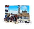 Magnetic souvenir from Siena Italy. Design element with clipping path