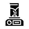 magnetic stirrer glyph icon vector illustration