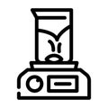 magnetic stirrer line icon vector illustration