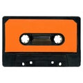 magnetic tape cassette isolated over white Royalty Free Stock Photo