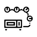 magnetic therapy apparatus glyph icon vector illustration