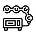 magnetic therapy apparatus line icon vector illustration