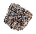 Magnetite (lodestone) crystals in matrix isolated Royalty Free Stock Photo