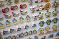 Magnets souvenirs in a kiosk Royalty Free Stock Photo