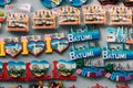 Magnets Souvenirs At Street Market. Funny Souvenir From Batumi,