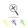 magnification multicolor icon. Element of web icons. Signs and symbols icon for websites, web design, mobile app on white backgro Royalty Free Stock Photo