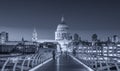 Magnificence of Millennium Bridge, London - UK Royalty Free Stock Photo