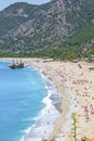 An impressive views of the Oludeniz beach which is one of Turkey`s most beautiful beach. Fethiye-Mugla