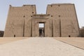 Magnificent and ancient temple of Edfu, located on the western bank of the Nile River in Egypt, Africa