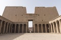 Magnificent and ancient temple of Edfu, located on the western bank of the Nile River in Egypt, Africa