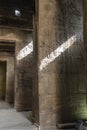 Magnificent and ancient temple of Edfu, located on the western bank of the Nile River in Egypt, Africa