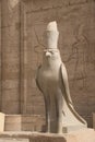 Magnificent and ancient temple of Edfu, located on the western bank of the Nile River in Egypt, Africa Royalty Free Stock Photo