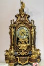 Russia, Yaroslavl, July 2020. Magnificent 18th century ceremonial clock at the local museum.