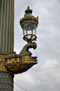 Magnificent antique lanterns in the Place de la Concorde in Paris, France
