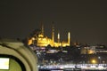 A magnificent architectural structure. night view of istanbul. mosque