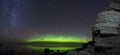 Magnificent Aurora Borealis panorama Royalty Free Stock Photo