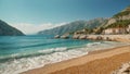 magnificent Becici beach Montenegro Royalty Free Stock Photo