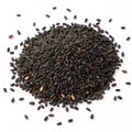 Magnificent Black Sesame isolated on white background Royalty Free Stock Photo