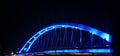 Magnificent blue suspension bridge