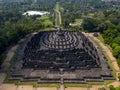 The magnificent Borobudur temple in Magelang, photographed using drones