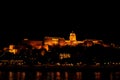 Magnificent Buda Castle at night in beautiful Budapest, Hungary