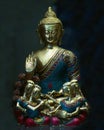 magnificent buddha meditative pose statue vitarka mudra pose idol antique piece