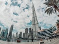 Magnificent Burj Khalifa building in downtown Dubai, UAE Royalty Free Stock Photo